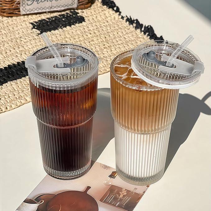 That Clear Cup | Ribbed Tumbler with Leakproof Lid