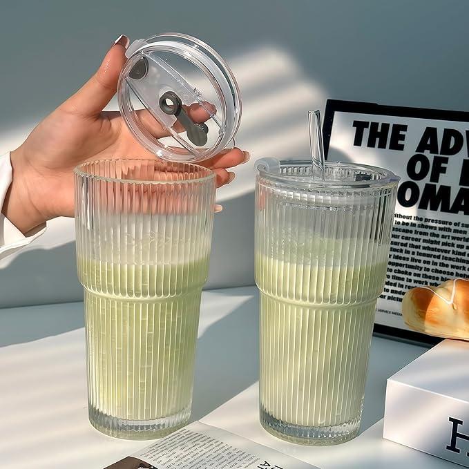 That Clear Cup | Ribbed Tumbler with Leakproof Lid